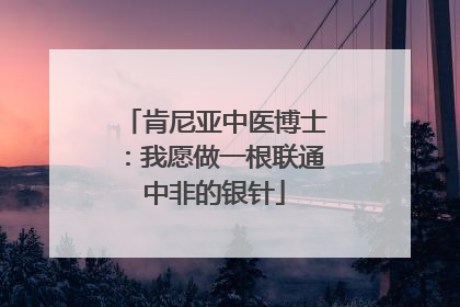 肯尼亚中医博士：我愿做一根联通中非的银针