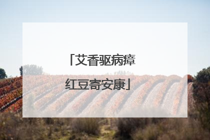 艾香驱病瘴 红豆寄安康