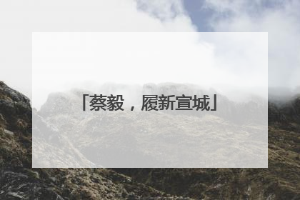 蔡毅，履新宣城