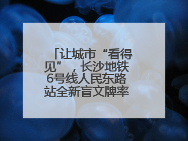 让城市“看得见”，长沙地铁6号线人民东路站全新盲文牌率先投入使用