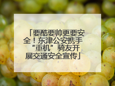 要酷要帅更要安全！东津公安携手 “重机”骑友开展交通安全宣传
