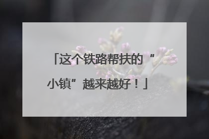 这个铁路帮扶的“小镇”越来越好！