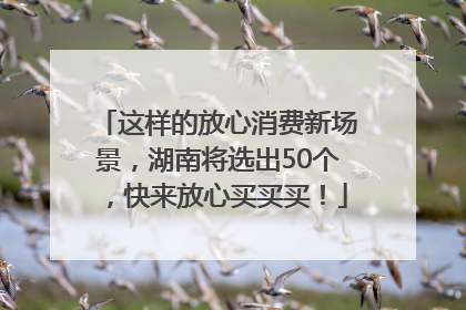 这样的放心消费新场景，湖南将选出50个，快来放心买买买！