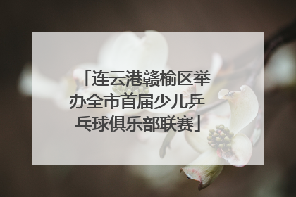 连云港赣榆区举办全市首届少儿乒乓球俱乐部联赛