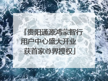 贵阳通源鸿蒙智行用户中心盛大开业 获首家尊界授权