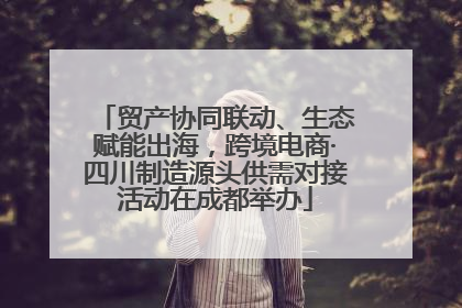 贸产协同联动、生态赋能出海，跨境电商·四川制造源头供需对接活动在成都举办