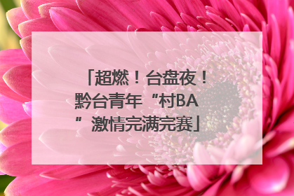 超燃！台盘夜！黔台青年“村BA”激情完满完赛