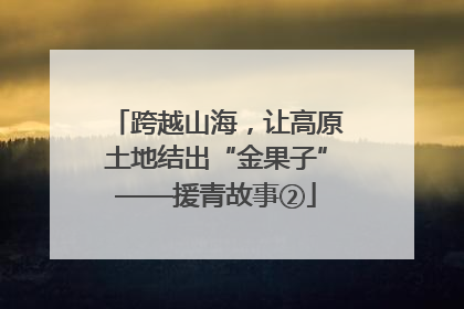 跨越山海，让高原土地结出“金果子”——援青故事②