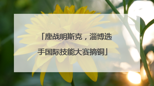 鏖战明斯克，淄博选手国际技能大赛摘铜