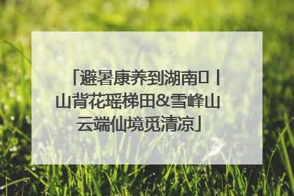 避暑康养到湖南⑫丨山背花瑶梯田&雪峰山 云端仙境觅清凉