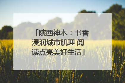 陕西神木：书香浸润城市肌理 阅读点亮美好生活
