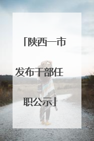 陕西一市发布干部任职公示