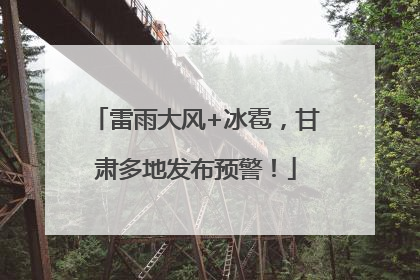 雷雨大风+冰雹，甘肃多地发布预警！