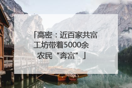 高密：近百家共富工坊带着5000余农民“奔富”