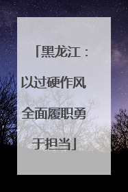 黑龙江：以过硬作风全面履职勇于担当