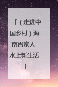（走进中国乡村）海南疍家人 水上新生活