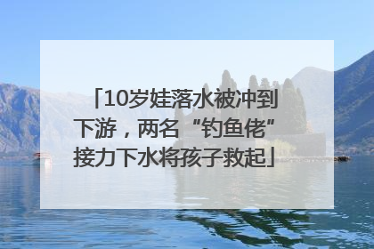 10岁娃落水被冲到下游，两名“钓鱼佬”接力下水将孩子救起
