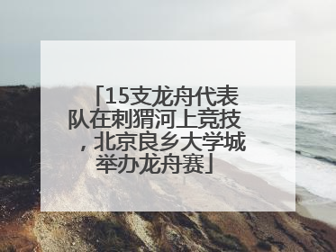 15支龙舟代表队在刺猬河上竞技，北京良乡大学城举办龙舟赛