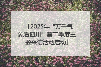 2025年“万千气象看四川”第二季度主题采访活动启动