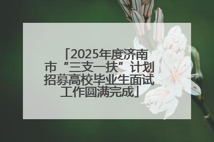 2025年度济南市“三支一扶”计划招募高校毕业生面试工作圆满完成