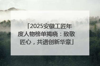2025安徽工匠年度人物榜单揭晓：致敬匠心，共谱创新华章